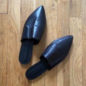 Jenni Kayne black leather flats